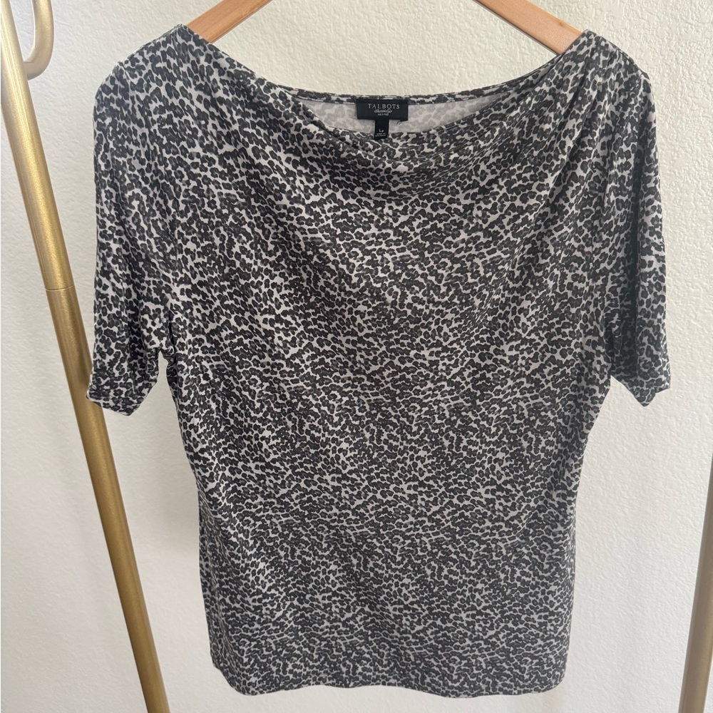 Talbots Monochrome Patterned Blouse